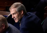 WASHINGTON, DC - OCTOBER 20: U.S. Rep. Jim Jordan (R-OH), Republican Speaker designee, watches as the House of Representatives votes for a third time on whether to elevate Jordan to Speaker of the House in the U.S. Capitol on October 20, 2023 in Washington, DC. After falling short in two consecutive votes for Speaker, Jordan vowed he would continue to try and lead the House, which has been without an elected leader since Rep. Kevin McCarthy (R-CA) was ousted from the speakership on October 4. (Photo by Drew Angerer/Getty Images)