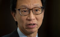 A Canadian senator is calling on Ottawa to see its citizens living abroad as more than just people to evacuate in times of crisis. Senator Yuen Pau Woo, facilitator of the Independent Senators Group (ISG) speaks with the media in the foyer of the Senate in Ottawa, Thursday, Nov. 28, 2019. THE CANADIAN PRESS/Adrian Wyld