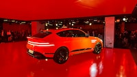 Genesis revealed a bright orange GV80 Coupe concept ahead of the 2023 New York International Auto Show.