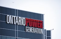 <p>The five top paid public employees in the province are all at Ontario Power Generation, with the CEO earning $1.9 million last year. Ontario Power Generation signage is seen facility at the Darlington Power Complex, in Bowmanville, Ont., Friday, May 31, 2019. THE CANADIAN PRESS/Cole Burston</p>