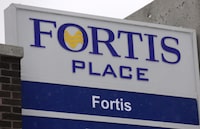 Fortis Place in downtown St. John's, N.L., is seen on Tuesday, Feb. 9, 2016. Fortis Inc. has signed a deal to sell its 51 per cent stake in the Waneta expansion hydroelectric project in B.C. to its provincial government partners for approximately $1 billion. THE CANADIAN PRESS/ Paul Daly