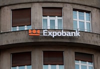 File photo: The logo of Expobank is seen on a building in Prague, Czech Republic, September 8, 2017.   REUTERS/David W Cerny/File photo