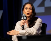Meghan, Duchess of Sussex,speaks during a keynote on women’s representation in media and entertainment with Errin Haines, Katie Couric, Brooke Shields, and Nancy Wang Yuen at the South by Southwest Conference (SXSW) in Austin,Texas, U.S. March 8, 2024.  REUTERS/Nuri Vallbona
