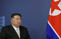 FILE PHOTO: North Korea's leader Kim Jong Un attends a meeting with Russia's President Vladimir Putin at the Vostochny Сosmodrome in the far eastern Amur region, Russia, September 13, 2023. Sputnik/Vladimir Smirnov/Pool via REUTERS ATTENTION EDITORS - THIS IMAGE WAS PROVIDED BY A THIRD PARTY./File Photo