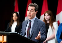 Liberal MP and Parliamentary Secretary to the President of the Treasury Board Anthony Housefather speaks during a press conference at the National Press Theatre in the Parliamentary Precinct in Ottawa, on Wednesday, May 8, 2024. THE CANADIAN PRESS/Spencer Colby