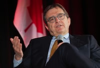 Jonathan Wilkinson, Minister of Natural Resources speaks at the Prospectors & Developers Association of Canada (PDAC) conference regarding the future of critical metals and investing in Canada in Toronto, Monday, March 6, 2023. THE CANADIAN PRESS/Nathan Denette