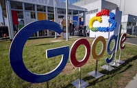 FILE - Google's first datacenter in Germany is pictured during its inauguration in Hanau near Frankfurt, Germany, Oct. 6, 2023. European Union regulators ratcheted up scrutiny of big tech companies including Google, Facebook and TikTok by looking into how they’re dealing with risks from generative artificial intelligence such as the viral spread of deepfakes. The EU’s executive Commission said Thursday, March 14, 2024, it has sent questionnaires about measures for curbing generative AI’s risks to eight platforms and search engines. (AP Photo/Michael Probst, File)
