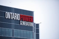 Ontario Power Generation signage is seen at a facility at the Darlington Power Complex, in Bowmanville, Ont., on May 31, 2019. The federal government's Canada Infrastructure Bank is putting nearly $1 billion toward the construction of the country's first small modular reactor, located at the site of an existing nuclear plant in Ontario. THE CANADIAN PRESS/Cole Burston