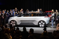 The Arrow electric vehicle is unveiled at the 2023 Toronto International Auto Show, in Toronto, on Thursday Feb. 16, 2023. (Christopher Katsarov/The Globe and Mail)
