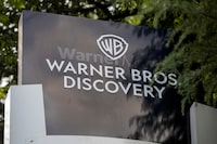FILE PHOTO: FILE PHOTO: The exterior of the Warner Bros. Discovery Atlanta campus is pictured in Atlanta, Georgia, U.S. May 2, 2023. REUTERS/Alyssa Pointer/File Photo/File Photo