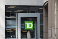 Toronto Dominion Bank signage is pictured in Ottawa on Wednesday Sept. 7, 2022. TD Bank Group says it will pay US$1.205 billion to settle a lawsuit in connection with a multi-year Ponzi scheme operated by the Stanford Financial Group. THE CANADIAN PRESS/Sean Kilpatrick