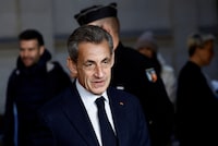 FILE PHOTO: Former French President Nicolas Sarkozy arrives for his appeal trial on charges of corruption and influence peddling, at Paris courthouse, France, December 15, 2022. REUTERS/Stephane Mahe/File Photo