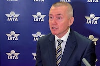 FILE PHOTO: Global airline industry body International Air Transport Association (IATA) Director General Willie Walsh attends an interview with Reuters in Doha, Qatar, June 19, 2022. REUTERS/Imad Creidi/File Photo