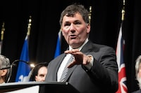 Minister of Public Safety Dominic LeBlanc answers a question during a news conference at the National Summit on Combatting Auto Theft, in Ottawa, Thursday, Feb. 8, 2024. THE CANADIAN PRESS/Adrian Wyld