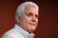 The Calgary Stampeders will add former head coach/GM Wally Buono to their Wall of Fame, the CFL club announced Monday. Buono pauses during a news conference in Surrey, B.C., on Tuesday November 13, 2018. THE CANADIAN PRESS/Darryl Dyck