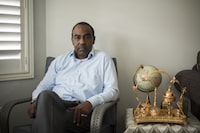 Ashraf alTahir, president of the Sudanese Canadian Communities Association, poses for a photograph at his home in Markham, Ont., on Thursday, July 6, 2023. Tijana Martin/ The Globe and Mail