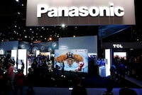 FILE PHOTO: The Panasonic booth is shown during the 2020 CES in Las Vegas, Nevada, U.S. January 7, 2020. REUTERS/Steve Marcus/File Photo