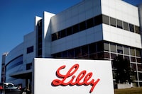 FILE PHOTO: An Eli Lilly and Company pharmaceutical manufacturing plant is pictured at 50 ImClone Drive in Branchburg, New Jersey, March 5, 2021. REUTERS/Mike Segar/File Photo