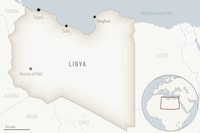 This is a locator map for Libya with its capital, Tripoli. (AP Photo)