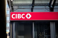 FILE PHOTO: A sign for the The Canadian Imperial Bank of Commerce (CIBC)  in Toronto, Ontario, Canada December 13, 2021.  REUTERS/Carlos Osorio/File Photo
