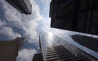 Canada's banking regulator says it will be putting limits on how much leverage banks allow in their uninsured mortgage portfolios. Bank towers are shown from Bay Street in Toronto's financial district, on Wednesday, June 16, 2010. THE CANADIAN PRESS/Adrien Veczan