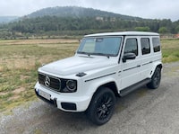 The electric G-Wagon can drive through water up to 85 centimetres deep.