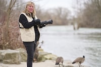Elaine Gamble poses of photos in Gibbons Park in London, Ontario on Sunday, February 11, 2024.
The Globe and Mail/ Geoff Robins

