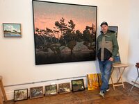  Bryan Wall in his studio in the Historic Tremont downtown Collingwood. Credit: Diane Wall 