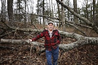 Retired Public Servant Allen Frost at his rural cottage in Eastern Quebec April 30, 2024. Photograph by Blair Gable �