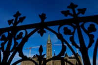 The Peace Tower in Parliament Hill is pictured in morning light in Ottawa on Thursday, March 7, 2024. THE CANADIAN PRESS/Sean Kilpatrick