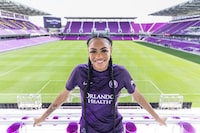 Canadian forward Amanda Allen, as shown in this handout photo at Exploria Stadium, who plays professionally for the Orlando Pride of the National Women’s Soccer League, is among the 24 players called up by Canadian under-20 coach Cindy Tye for internationals against Germany and the U.S. on April 7 and 9, 2024, respectively. Exploria Stadium, the home of the Pride now known as Inter & Co Stadium.
THE CANADIAN PRESS/HO-Orlando Pride
**MANDATORY CREDIT**