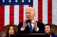 FILE PHOTO: U.S. President Joe Biden delivers the State of the Union address to a joint session of Congress at the U.S. Capitol in Washington, DC, U.S, March 1, 2022.  Saul Loeb/Pool via REUTERS