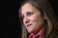 Minister of Finance and Deputy Prime Minister Chrystia Freeland speaks to the media in Hamilton, Ont., on Tuesday, January 24, 2023. Freeland has outlined some of the key government spending priorities as she kicked a week of pre-budget events.THE CANADIAN PRESS/Nick Iwanyshyn