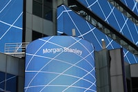 FILE PHOTO: The corporate logo of financial firm Morgan Stanley is pictured on the company's world headquarters in New York, U.S. April 17, 2017. REUTERS/Shannon Stapleton/File Photo