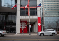The CBC News building in Toronto is pictured on February 8, 2024 (Laura Proctor/The Globe and Mail)