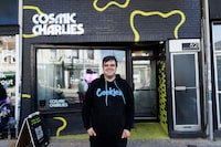 Sean Kady, co-owner of Cosmic Charlies, is photographed at the cannabis store in Toronto, Tuesday, Oct. 3, 2023. THE CANADIAN PRESS/Cole Burston
