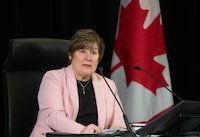 Commissioner Justice Marie-Josee Hogue delivers opening remarks as the Public Inquiry Into Foreign Interference in Federal Electoral Processes and Democratic Institutions begins hearings, Wednesday, March 27, 2024 in Ottawa.  THE CANADIAN PRESS/Adrian Wyld