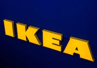 FILE PHOTO: A view of an Ikea sign on one of its branches in Copenhagen, Denmark, November 2, 2023. REUTERS/ Tom Little/File Photo