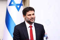 FILE PHOTO: Bezalel Smotrich speaks at a handing over ceremony after he took office as the new Israeli Finance Minister in Jerusalem January 1, 2023. REUTERS/Ronen Zvulun/File Photo