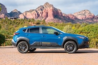 The 2024 Subaru Crosstrek Wilderness comes with a suspension lift providing an additional 15 millimetres of ground clearance, special springs and revised dampers.