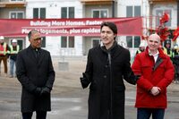 FILE PHOTO: Canada's Prime Minister Justin Trudeau announces funding for affordable housing in Edmonton during a visit to Edgemont Flats housing complex in Edmonton, Alberta, Canada February 21, 2024. REUTERS/Amber Bracken/File Photo
