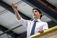 Prime Minister Justin Trudeau tours a modular home construction facility before making a housing announcement in Calgary, Alta., Friday, April 5, 2024. Trudeau says he doesn't understand why the federal New Democrats are pulling back their support on the carbon price. THE CANADIAN PRESS/Jeff McIntosh