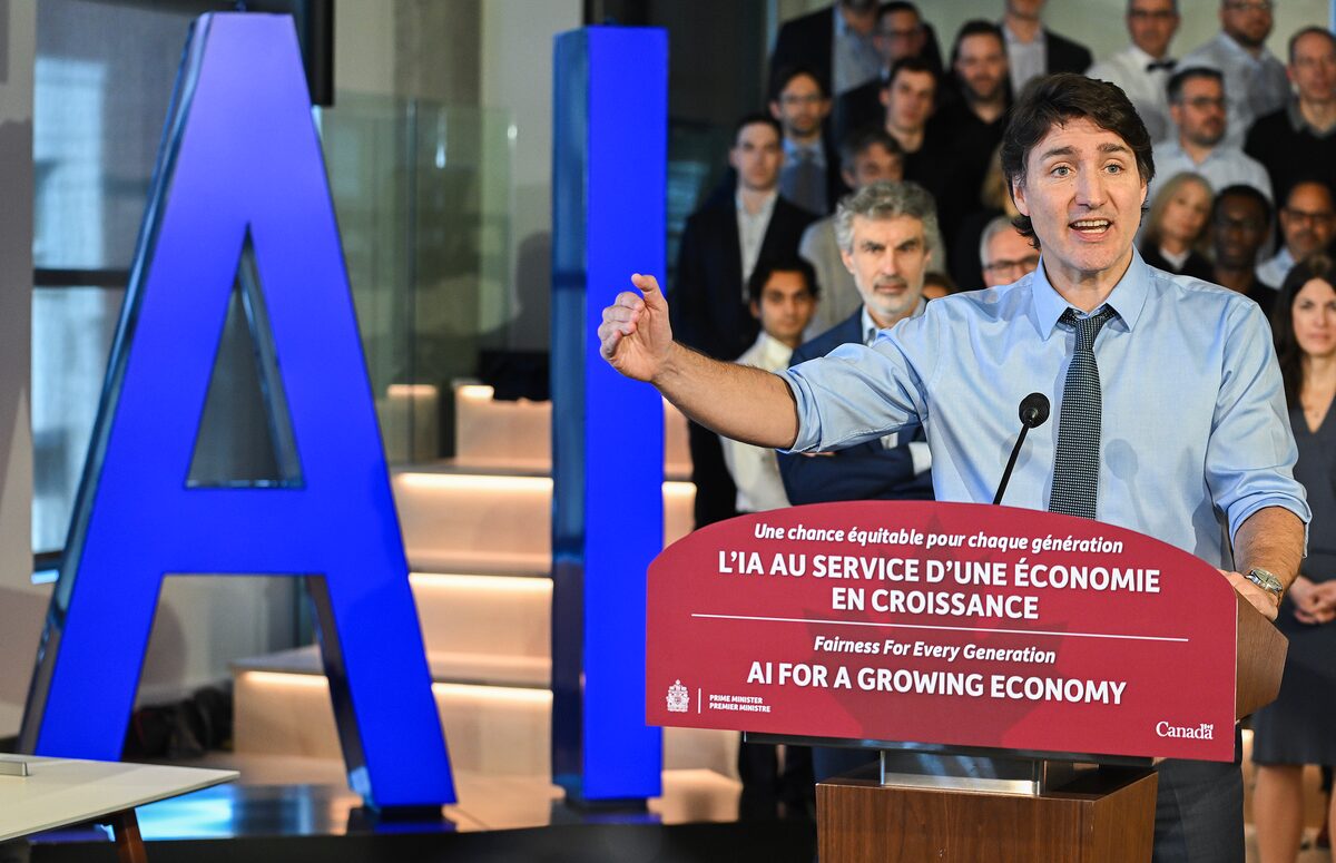 Trudeau announces AI spending plan to bolster Canadian infrastructure, computing capacity and safety