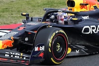 Red Bull driver Max Verstappen of the Netherlands steers his car during the Japanese Formula One Grand Prix at the Suzuka Circuit in Suzuka, central Japan, Sunday, April 7, 2024. (AP Photo/Hiro Komae)