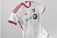 Toronto FC unveiled its new so-called “community kit” on Thursday, Feb. 15, 2024. The MLS club will primarily wear the new uniform for away games. THE CANADIAN PRESS/HO-Toronto FC **MANDATORY CREDIT** 
