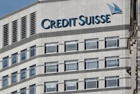 FILE PHOTO: The Credit Suisse logo is seen at their offices at Canary Wharf financial district in London,Britain, March 3, 2016.  REUTERS/Reinhard Krause/File Photo