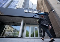 Quebecor headquarters is seen as the media company holds its annual meeting Thursday, May 11, 2023 in Montreal. THE CANADIAN PRESS/Christinne Muschi