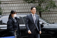Samsung Electronics Chairman Jay Y. Lee arrives at a court in Seoul, South Korea, February 5, 2024. REUTERS/Kim Soo-hyeon