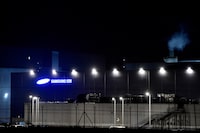 A general view of the Samsung SDI battery factory in God, Hungary, Dec. 12, 2022.