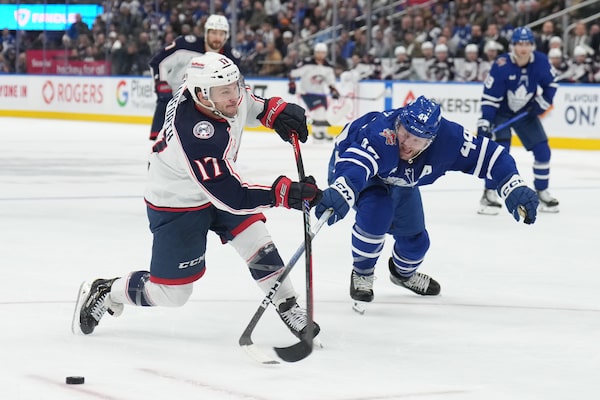 Leafs suffer a close 6-5 loss in overtime to the Columbus Blue Jackets ...
